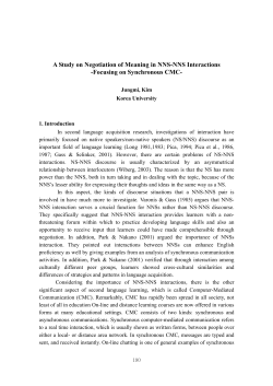 A Study on Negotiation of Meaning in NNS-NNS