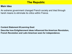 The French Revolution and Napoleon Section 2 The