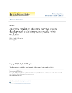 Microrna regulation of central nervous system development and