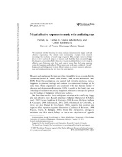 Mixed affective responses to music with conflicting cues