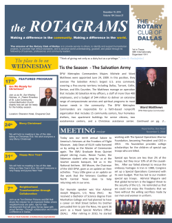 December 10, 2014 - Rotary Club of Dallas