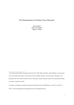 The Determinants of Nuclear Force Structure