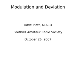 Modulation and Deviation - The Radagast.ORG home page