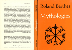 Roland Barthes &ndash; Mythologies