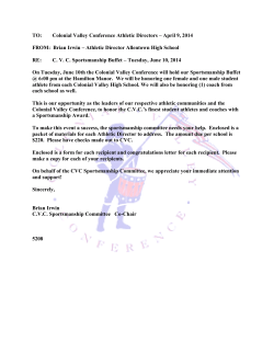 Colonial Valley Conference Athletic Directors &ndash; April 9