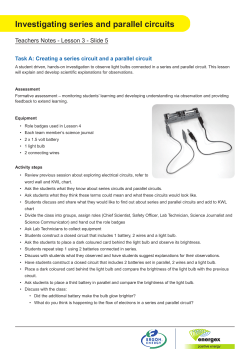 Investigating series and parallel circuits