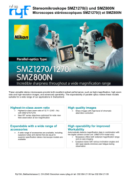 Stereomikroskope SMZ1270(i) und SMZ800N