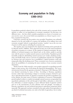 Economy and population in Italy (1300-1913)