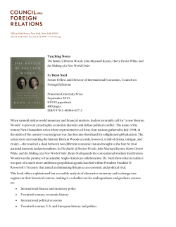 the Teaching Notes - Council on Foreign Relations