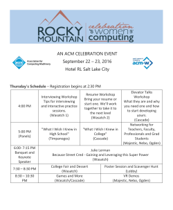 AN ACM CELEBRATION EVENT September 22 &ndash; 23