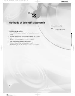 Methods of Scientific Research