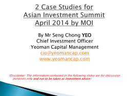slides - Yeoman Capital Management
