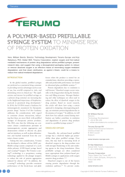 a polymer-based prefillable syringe system