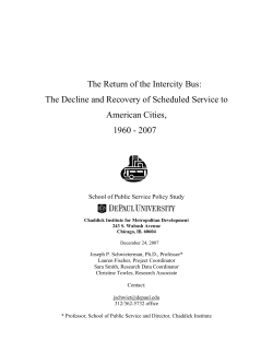 This study examines trends in intercity