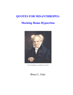 QUOTES FOR MISANTHROPES: Mocking Homo