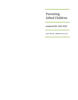 Parenting Gifted Children - California Association for the Gifted