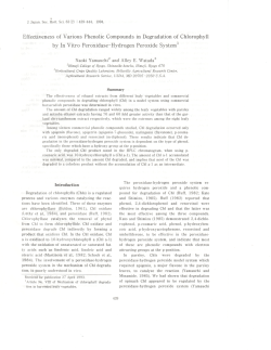 Effectiveness of Various Phenolic Compounds in Degradation of