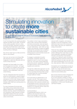 sustainable cities
