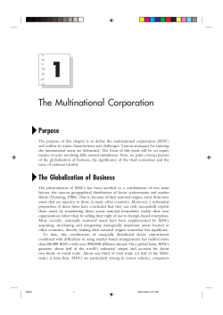 The Multinational Corporation