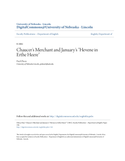 Chaucer`s Merchant and January`s - DigitalCommons@University of