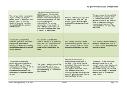The global distribution of resources