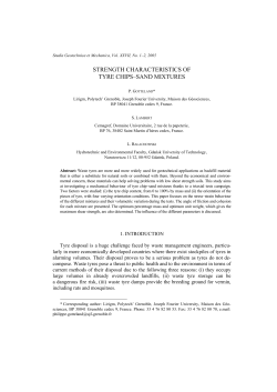 strength characteristics of tyre chips&ndash;sand mixtures