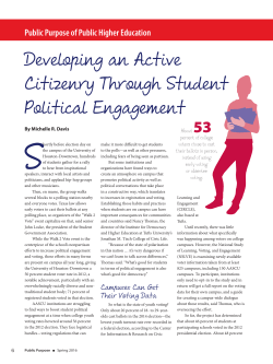 Developing an Active Citizenry Through Student Political