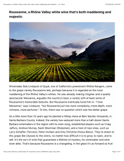 Roussanne &ndash; both maddening and majestic