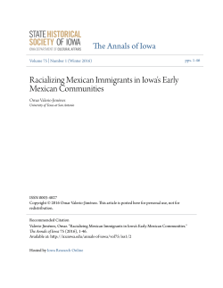 Racializing Mexican Immigrants in Iowa`s Early Mexican Communities
