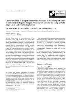 Characterization of Exopolysaccharides Produced by Submerged