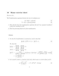10 Home exercise sheet