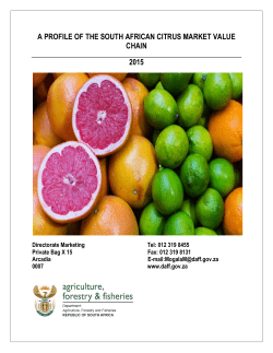 a profile of the south african citrus market value chain 2015