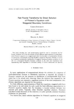 ast Fourier Transforms for Direct ~o~~ti~~ of Poisson`s Equation with