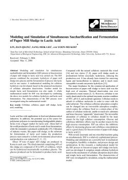 Modeling and Simulation of Simultaneous Saccharification and