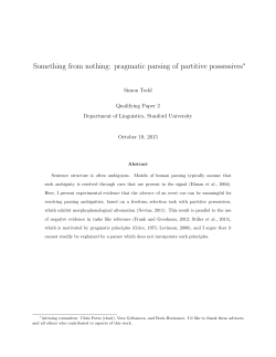 Something from nothing: pragmatic parsing of partitive possessives