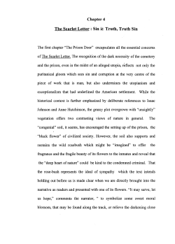 The Scarlet Letter : Sin is Truth, Truth Sin