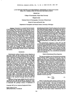 Late Tertiary history of hydrothermal deposition at the