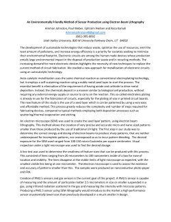 An Environmentally Friendly Method of Sensor Production using