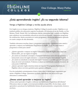 One College. Many Paths. ¿Está aprendiendo inglés? ¿Es su