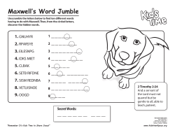 Maxwell`s Word Jumble