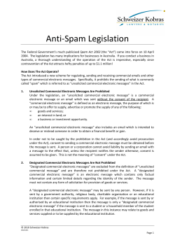 Anti-Spam Legislation