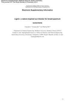 Electronic Supplementary Information Lignin: a nature