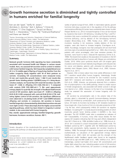 Growth hormone secretion is diminished and tightly controlled in