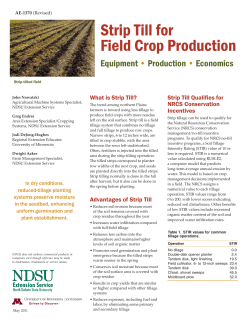 Strip till for crop production - University of Minnesota Extension