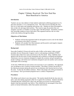 Chapter 5 Debate Info - Roadmap to Last Best Hope