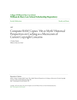 Computer RAM `Copies:` Hit or Myth? Historical Perspectives on