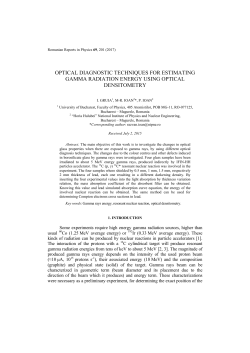 optical diagnostic techniques for estimating gamma radiation energy