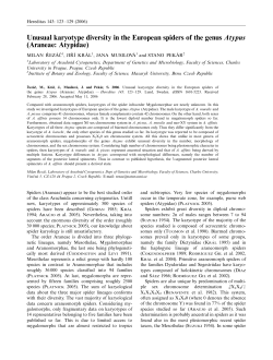 Unusual karyotype diversity in the European spiders of the genus