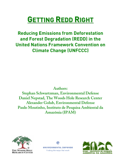 getting redd right - Environmental Defense Fund