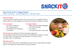 Snack It Up: Fruit or Veggie Kabobs